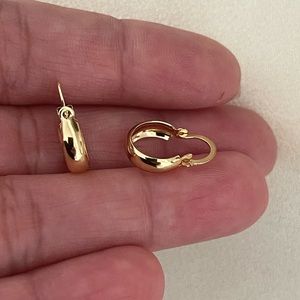 18k Gold Filled Girls Hoop Earrings